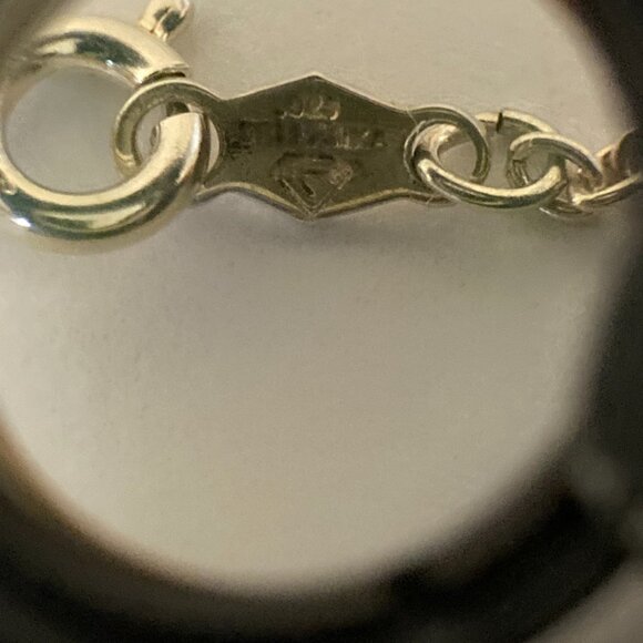 Sterling Silver 925 Yellow Citrine and Pearl Necklace 18" - Picture 6 of 7